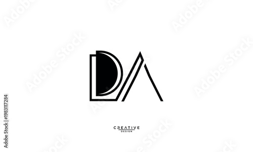 DA, AD, D, A, Abstract Letters Logo Monogram