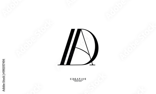 DA, AD, D, A, Abstract Letters Logo Monogram