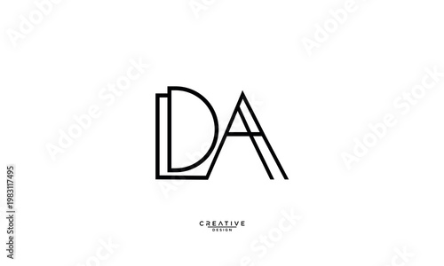 DA, AD, D, A, Abstract Letters Logo Monogram