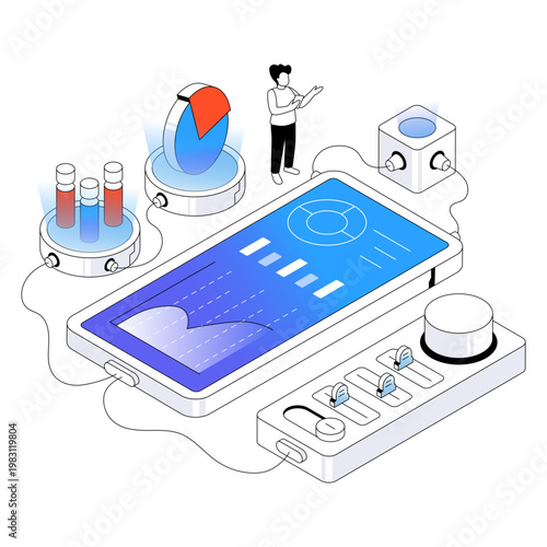 Creative design illustration of data integration 