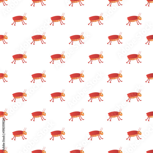 Cartoon cockroaches forming a repeating pattern, representing pest control and infestation