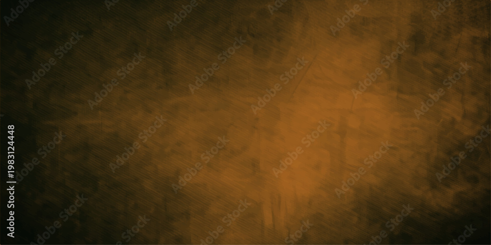 Fototapeta premium An aged brown parchment paper texture with a weathered grunge effect creates a dark vintage backdrop on a worn antique wall surface