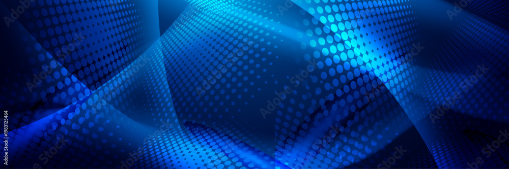 Fototapeta premium Abstract futuristic wave background. Network connection dots and lines. Digital background. 3d 
