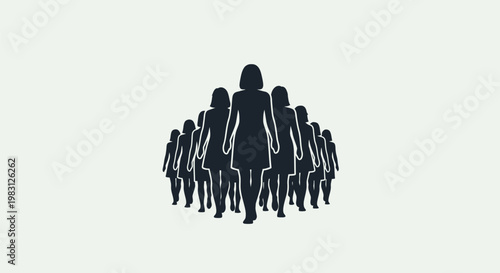 Group of women standing together in solidarity and unity.