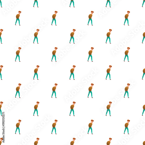 Upset man walking illustrating feelings of depression and worry as a repeating pattern