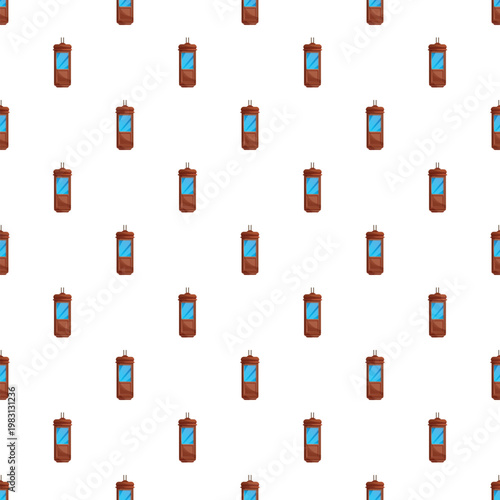 Funicular cabins repeating in a modern seamless pattern for urban transport