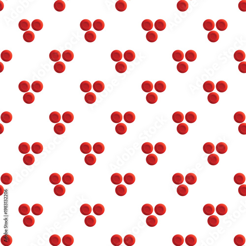 Red blood cells creating a repeating biological pattern