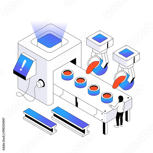 Editable design illustration of metal industry 