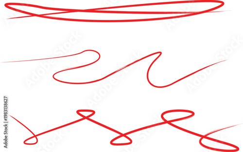 Underlines and scribbles set . Doodle vector brush Stroke . Correction scribble. Isolated paintbrush collection . Vector streak. Hand drawn underline, highlighter.