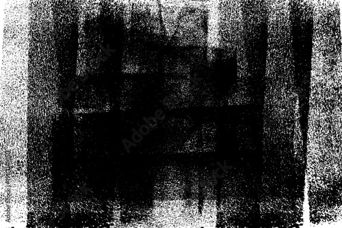 Rolled ink stamp texture handmade with brayer. Eroded distressed shape with streaks, letterpress grainy overlay, linocut detailed printmaking vector illustration isolated on transparent background