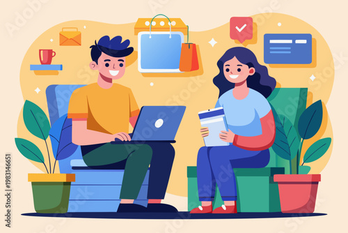 young couple in the kitchen