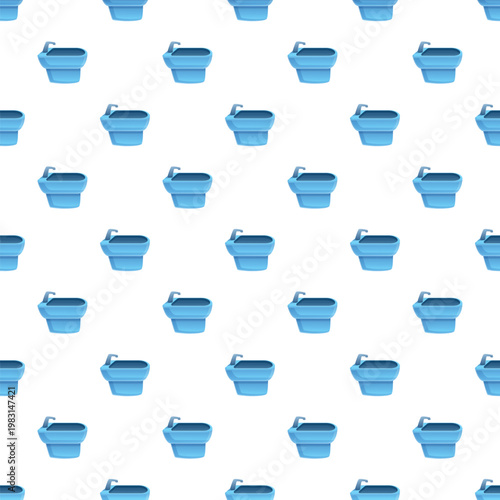 Bidet fixtures arranged in a seamless repeat pattern for bathroom hygiene concepts