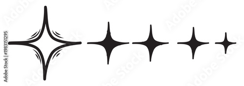Hand drawn textured black over white elements with drops and leaks pointed stars sparkle drip symbol. doodle set of vector stars sparkle icon, clean surface icon. Glowing, vector illustration.