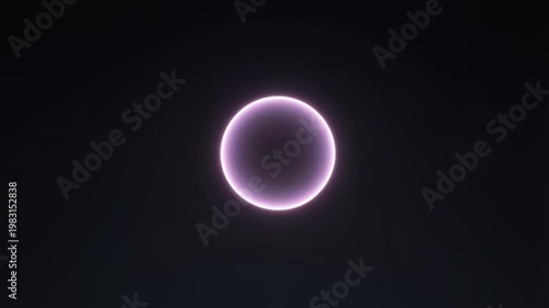 A pulsating orb on a dark abstract background for a rhythmic and soothing breathing concept