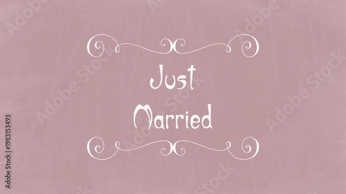 Save the Date – Elegant Swirl Frame Wedding Title on Rustic Dusty Pink Chalkboard	