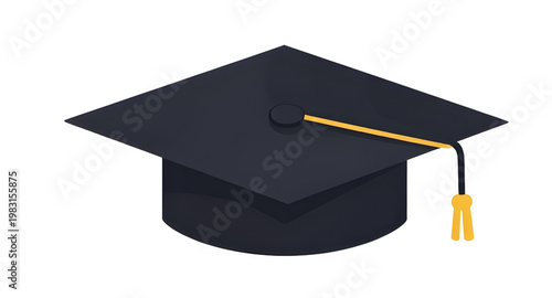 graduation, cap, icon, illustration, mortarboard, tassel, education, academic, degree, school, college, university, student, symbol, learning, knowledge, graduation icon