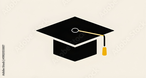 graduation, cap, icon, illustration, mortarboard, tassel, education, academic, degree, school, college, university, student, symbol, learning, knowledge, graduation icon