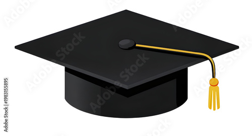 graduation, cap, icon, illustration, mortarboard, tassel, education, academic, degree, school, college, university, student, symbol, learning, knowledge, graduation icon