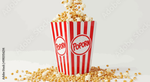 Popcorn serves as the quintessential snack for a relaxed movie night.