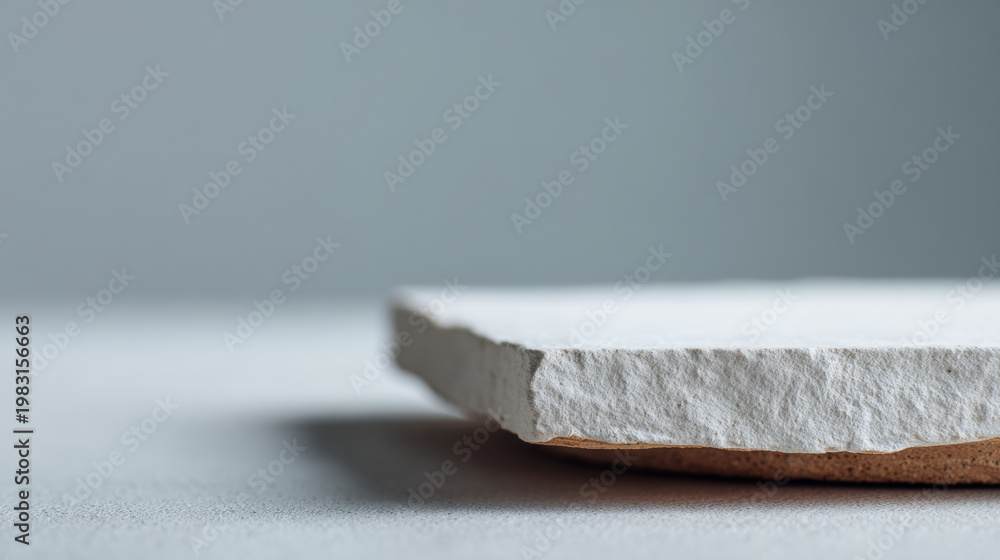 Fototapeta premium Close-up of textured ceramic tile edge