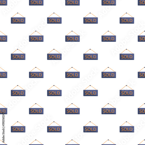 Sold signs creating a seamless pattern representing successful property transactions