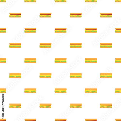Repeating pattern of simple toasted sandwiches on a white background