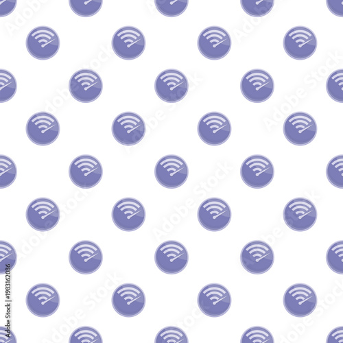 Wifi signal strength indicators forming a seamless modern pattern