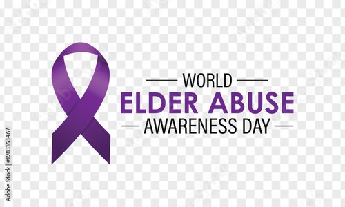 World Elder Abuse Awareness Day, observed on June 15, highlights the importance of protecting older adults and promoting their rights, safety, and dignity. Medical vector design for banner, poster.