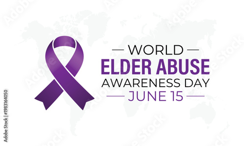 World Elder Abuse Awareness Day, observed on June 15, highlights the importance of protecting older adults and promoting their rights, safety, and dignity. Medical vector design for banner, poster.