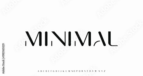 Minimal modern urban alphabet fonts. Typography sport, simple, technology, fashion, digital, future creative logo font. vector illustration