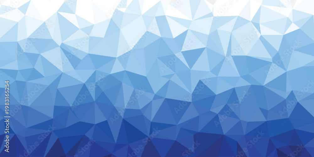 Obraz premium Blue low poly background, abstract geometric crystal texture, gradient triangular pattern vector for corporate design