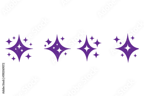 Generative AI logo icon magic sparkle stars symbol , Artificial intelligence sign. Vector ai generated icon blue logo, gradient sparkles