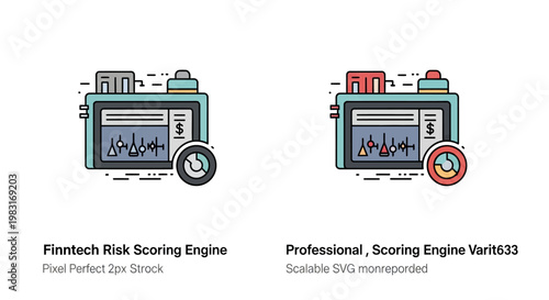 Fintech Risk Scoring Engine: Pixel Perfect Icon