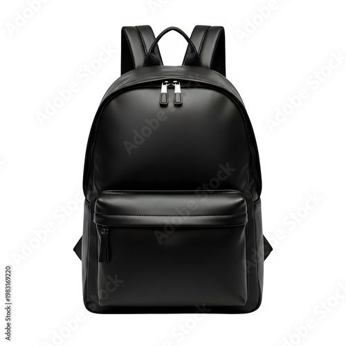 Stylish black backpack with multiple compartments and adjustable straps for daily use