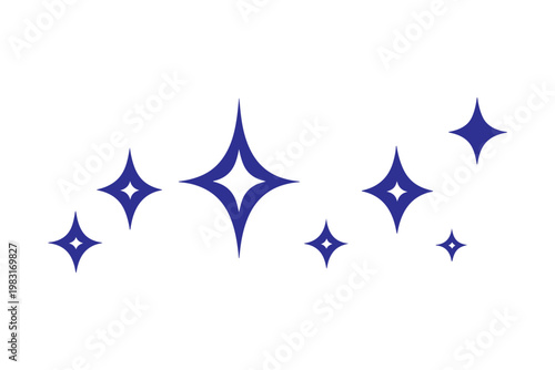 Generative AI logo icon magic sparkle stars symbol , Artificial intelligence sign. Vector ai generated icon blue logo, gradient sparkles