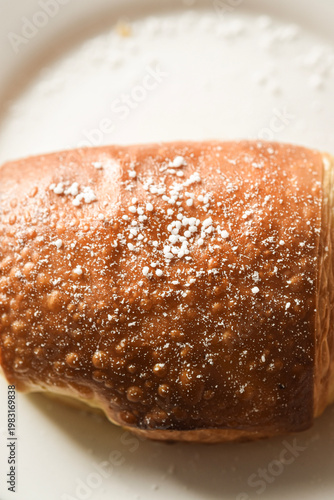 close up of croissant 