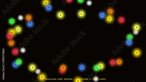 Wallpaper Mural Stunning motion graphics featuring Molecular Bond, perfect for futuristic and scientific visual concepts. Torontodigital.ca