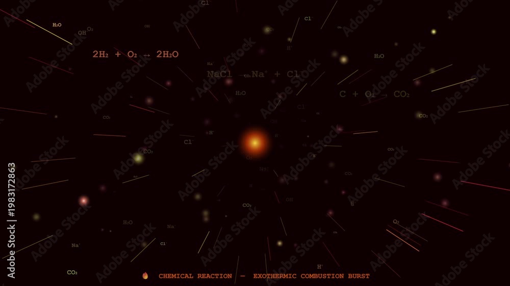 custom made wallpaper toronto digitalSeamless looping 3D render of Chemical Reaction designed for modern academic and technology-related backgrounds.