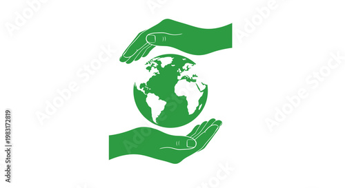 Protecting the planet hands cradle Earth in a symbol of environmental care and global responsibility