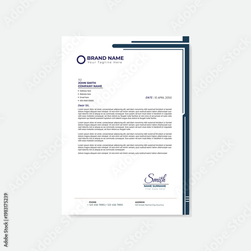 Modern business and corporate letterhead design template 
