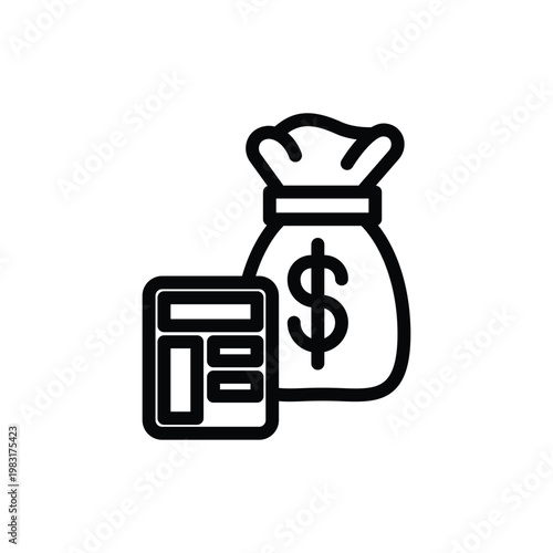 Iconic representation of financial calculation and money management, symbolizing business and economic planning.