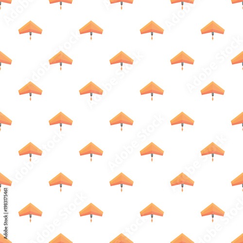 Orange hang gliders creating a repeating background for air sports and freedom