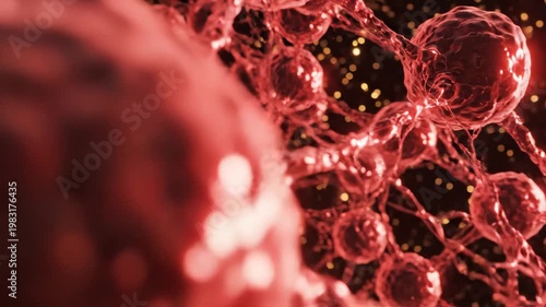 Wallpaper Mural Molecular structure with glowing particles for commercial backgrounds, digital design, and advertising Torontodigital.ca