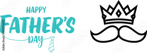Happy father's day celebrating dad with a royal stylish design