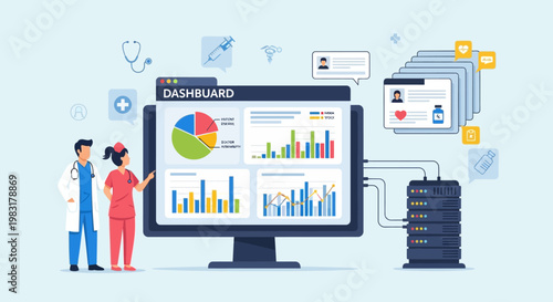 Digital Healthcare Dashboard Analyzing Patient Data for Improved Medical Outcomes and Hospital Management