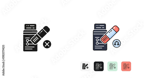 Drug regulation concept icon. Pharmaceutical industry