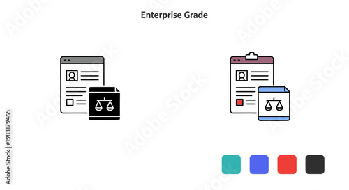 Enterprise Grade Compliance: Legal Document Review Icon