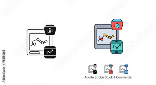 Stock market analysis on digital devices, investment