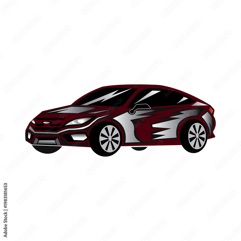 Obraz premium car logo icon automotive abstract design illustration vector