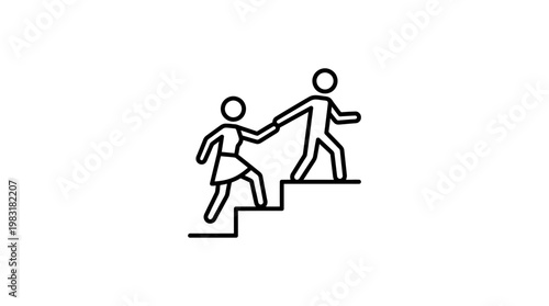 Helping Someone Up the Stairs Icon